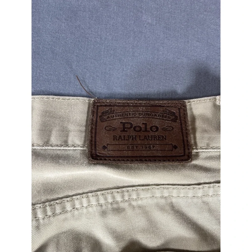 Polo Ralph Lauren Authentic Dungarees Khaki Jeans Pants Mens 34x30 Beige